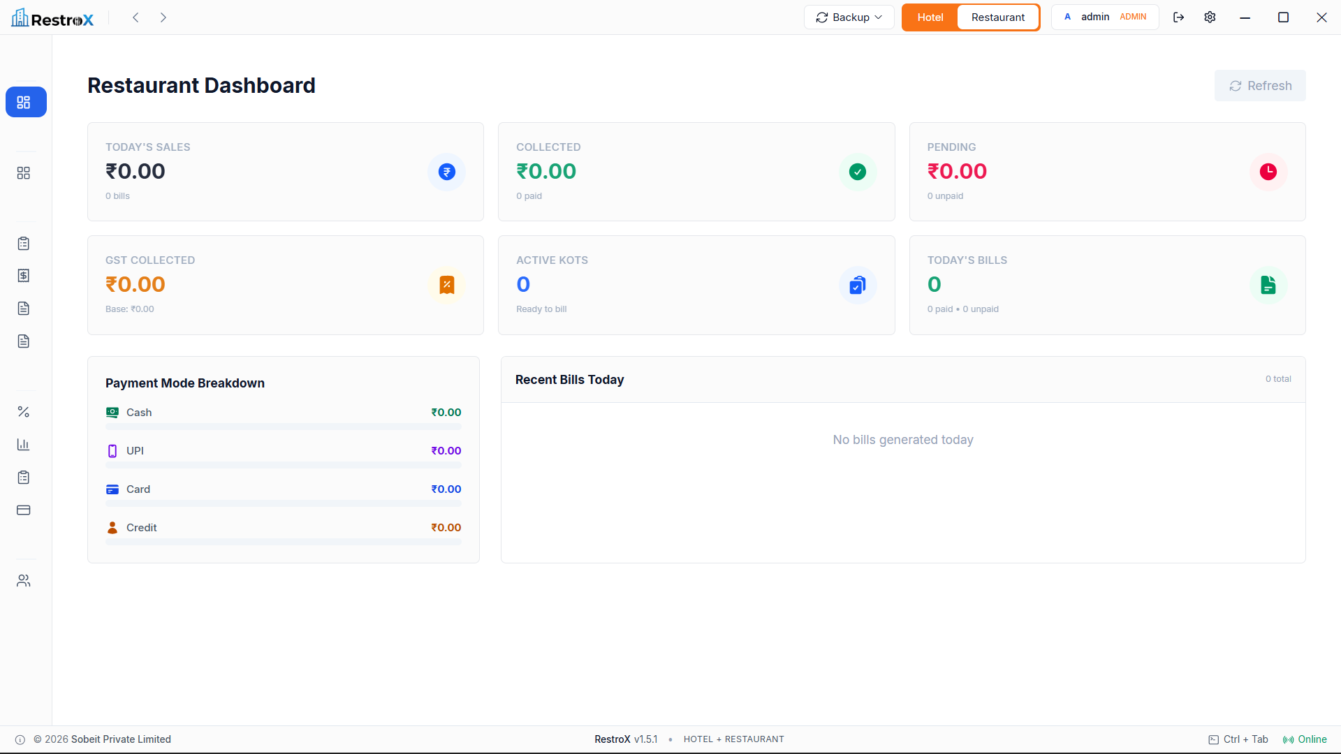 Restaurant Dashboard & Orders